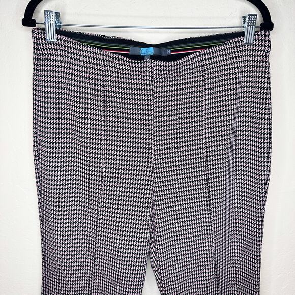 Eva Franco Anthropologie Houndstooth Margot High Rise Kick Flare Ankle Pants Lg - Picture 6 of 15